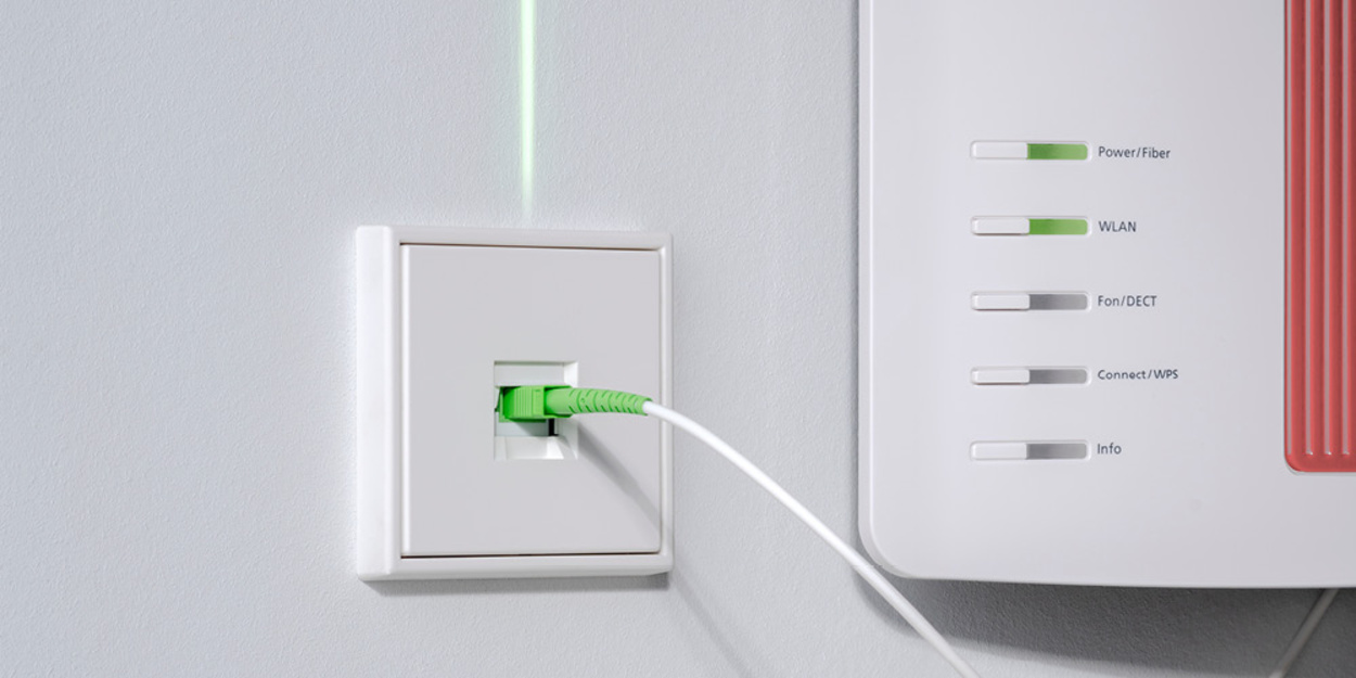 Die neuen Glasfaser-Anschlussdosen bei Elektro Haag in Niederwerrn